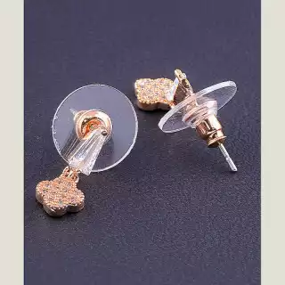 Сережки пусети Big Dipper Фіаніт (позолота 18к)