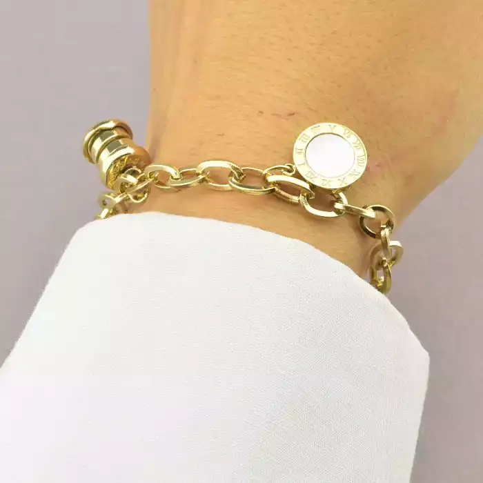 🏷️️ Браслет петля Xuping емаль 19 см. (позолота 18к лимонна) ss_87432