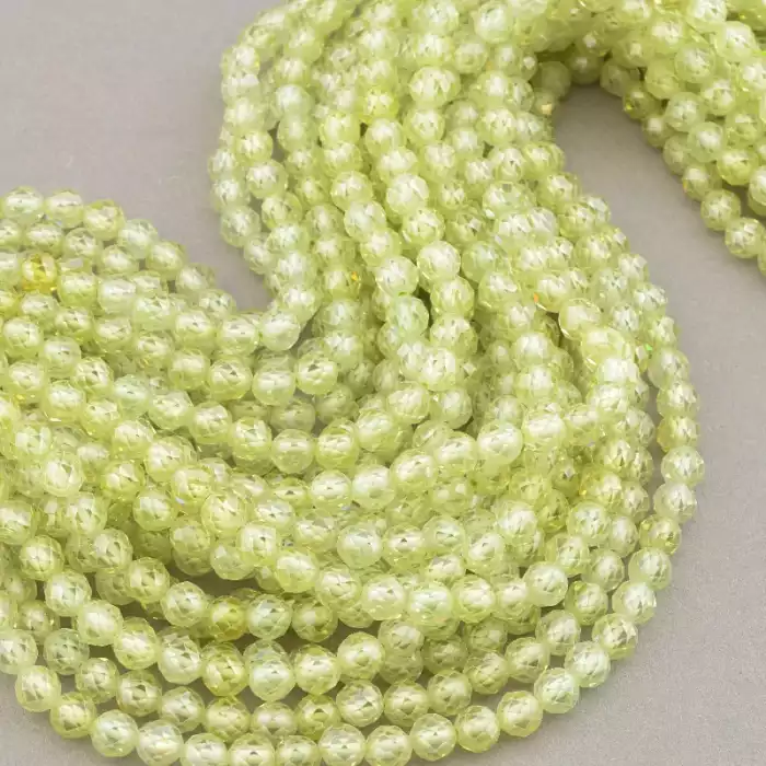 🏷️️ Нитка Циркон 39 см. 4 мм. (без замка) ss_87561