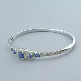 Браслет шарнірний Фіаніт Xuping (родій)