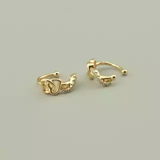 Сережки кафи Xuping Фіаніт (позолота 18к)