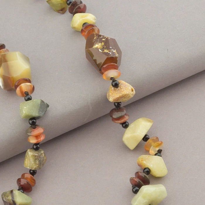 🏷️️ Намисто Агат, Сердолік 77 см. ss_96101