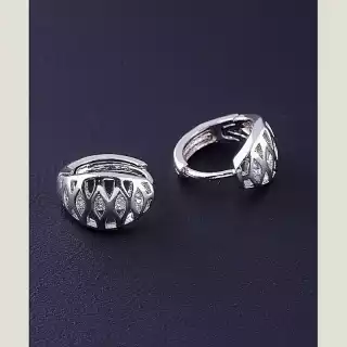 Сережки кільця Xuping Фіаніт (родій)