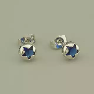 Сережки зірки пусети Xuping Фіаніт (родій)