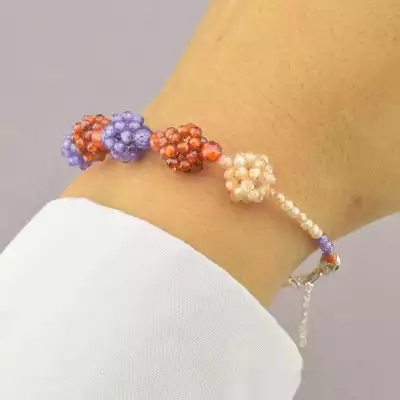 🏷️️ Браслет з карабіном Циркон срібло (925 проба) 17 см. F-89986