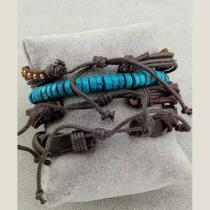 🏷️️ Браслет шамбала екошкіра 17 см ss_30200