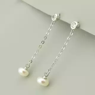 Сережки пусети Перли (срібло 925 проба)