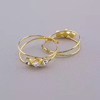 Сережки з французьким замком Fashion Сrystal