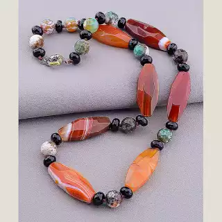 Намисто Сердолік, Агат 59 см