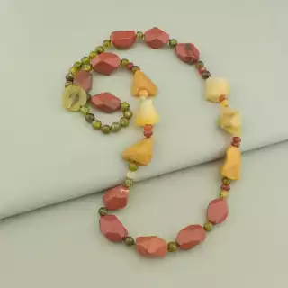 Намисто Яшма, Сердолік, Агат 80 см