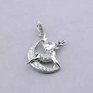 Кулон олень Xuping Фіаніт (родій)