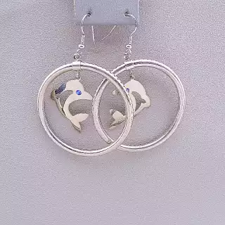 Сережки петельки Fashion Сrystal