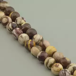 Намистини Яшма 38 см 12 мм (натуральне каміння, без застібки)