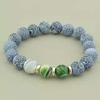 Браслет резинка Агат 18 см.