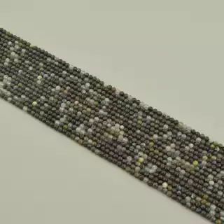 Намистини Турмалін 39 см. 3мм. на нитці (натуральне каміння, без застібки)