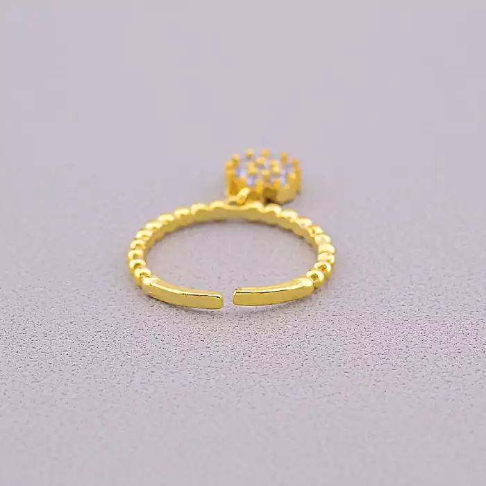 🏷️️ Каблучка роз'ємна квітка FJ Сrystal ss_43293