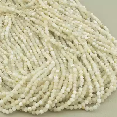 🏷️️ Намистини Місячний камінь 39 см. 3,5 мм. на нитці (натуральне каміння, без застібки) F-104289