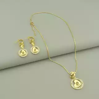 Підвіска + Серьги Winniana 45 см. (позолота 18к (лимонна))