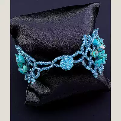 🏷️️ Браслет петля Бірюза 17 см F-69008