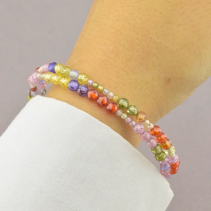 🏷️️ Браслет без застібки Циркон 18 см. ss_89987