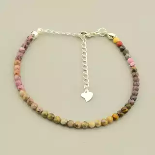 Браслет на карабіні Самоцвіти 16 см