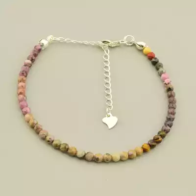 Браслет на карабіні Самоцвіти 16 см