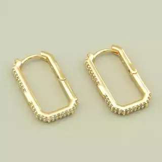 Сережки кільця Xuping Фіаніт (позолота 18к)