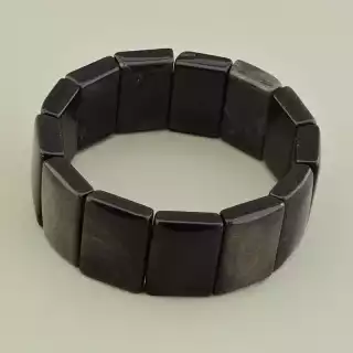 Браслет на резинці Обсідіан 18 см