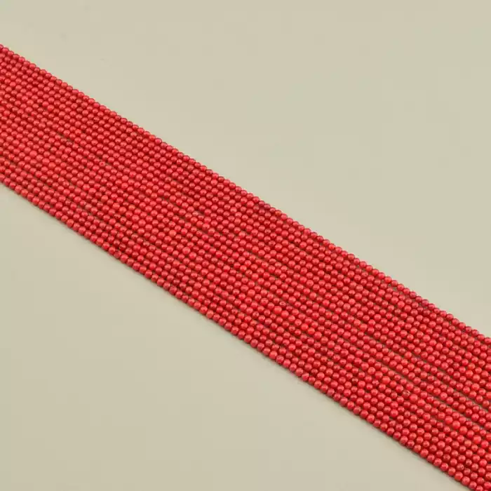 🏷️️ Намистини Корал 40 см 2.2 мм. (без застібки) F-106223