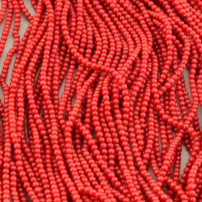 🏷️️ Намистини Корал 40 см 2.2 мм. (без застібки) F-106223
