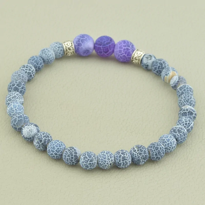 🏷️️ Браслет резинка Агат 19 см. ss_98617