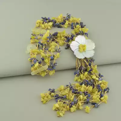 Намисто Жадеїт, Содаліт, Перламутр 55 см.