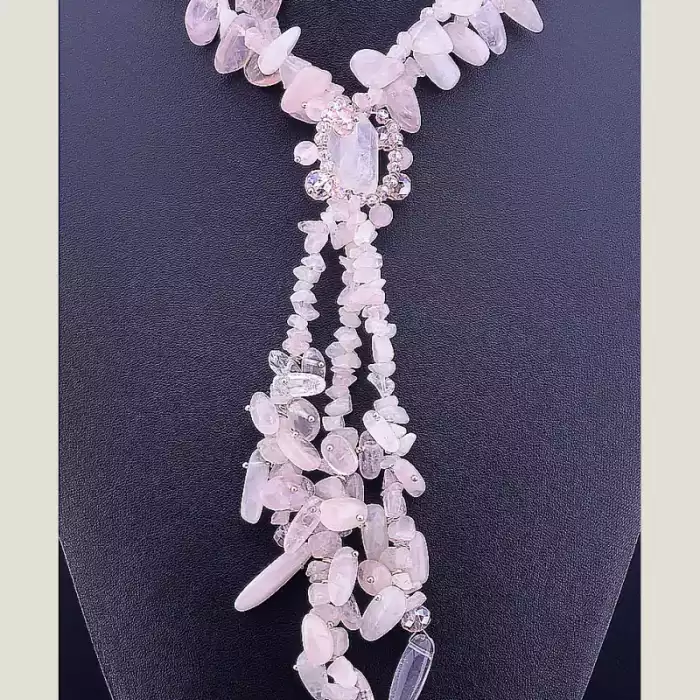 🏷️️ Намисто Рожевий кварц 50 см ss_33849