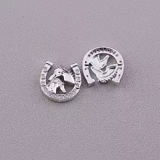 Вставка коні Фіаніт 19х18 (родій)