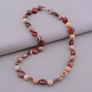 Намисто Яшма, Раухтопаз 45 см