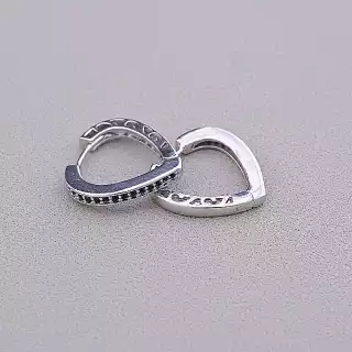 Сережки кільця (конго) Фіаніт Xuping (родій)