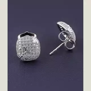 Сережки пусети Xuping Фіаніт (родій)