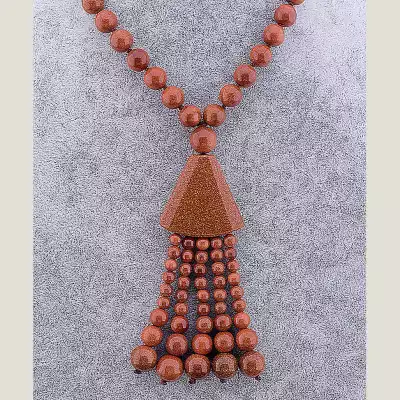 🏷️️ Намисто Авантюрин 63 см F-16323