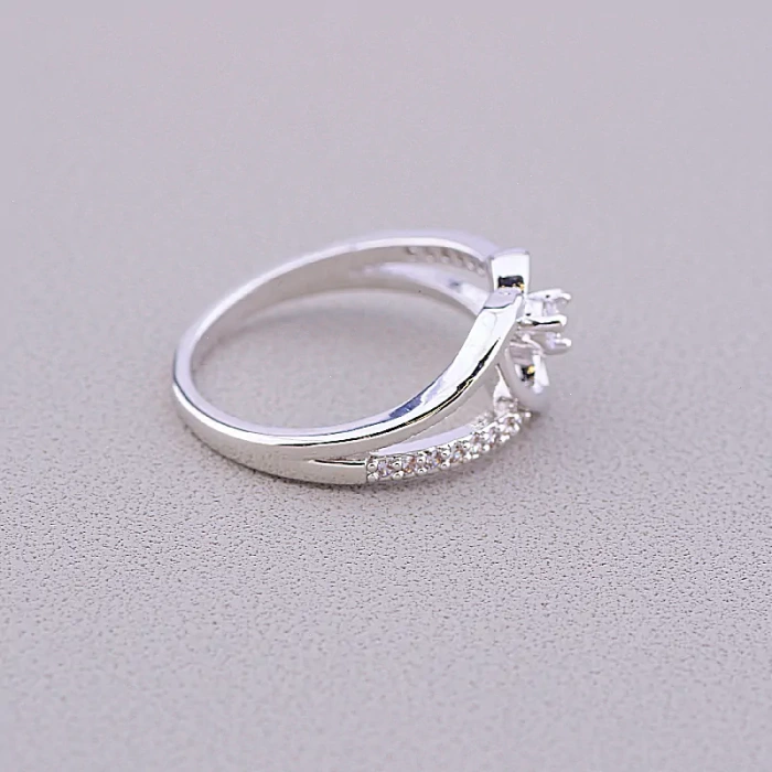 🏷️️ Каблучка серце Big Dipper Фіаніт (родій) ss_87100