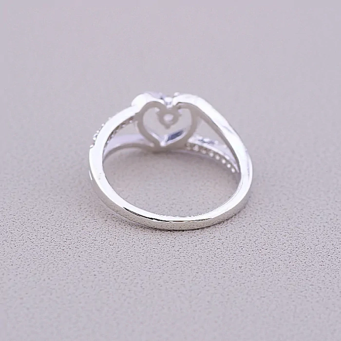 🏷️️ Каблучка серце Big Dipper Фіаніт (родій) ss_87100