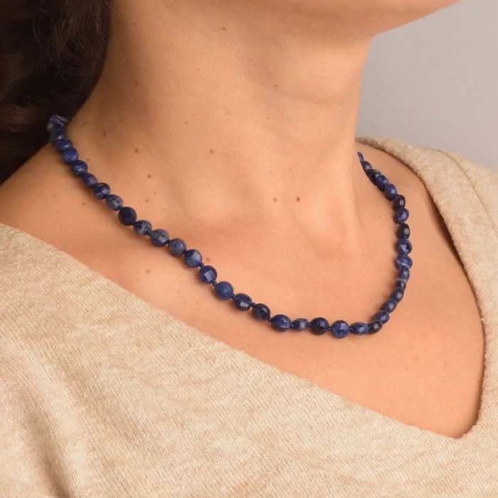 🏷️️ Намисто Лазуріт срібло (925 проба) 46 см. ss_94408