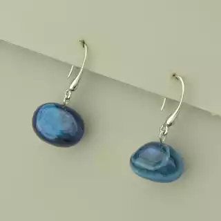 Сережки петля Агат (родій)