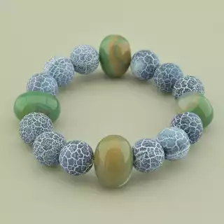 Браслет резинка Агат 16 см.