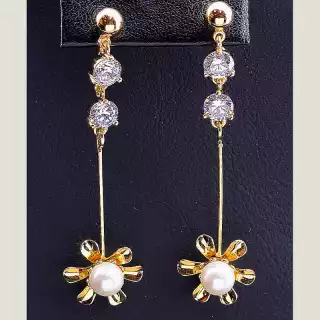 Сережки пусети Xuping Майорка (позолота 18к)