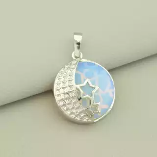 Кулон зірки Місячний камінь 25x22мм.