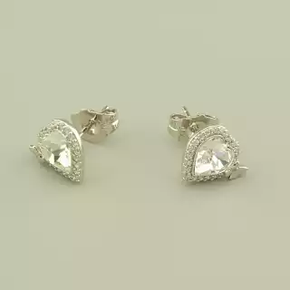 Сережки пусети Xuping Swarovski (родій)