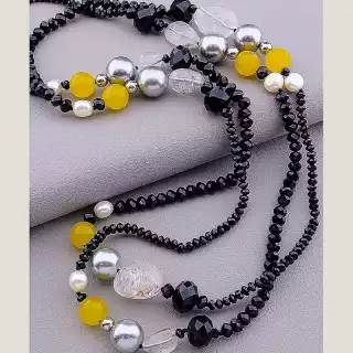 Намисто Гірський кришталь, Чеський кришталь 120 см