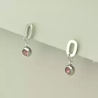 Сережки пусети сучасні Xuping Фіаніт (родій)