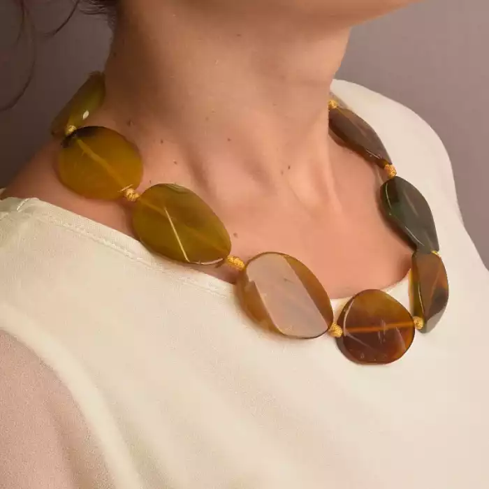 🏷️️ Намисто Агат 50 см F-105618