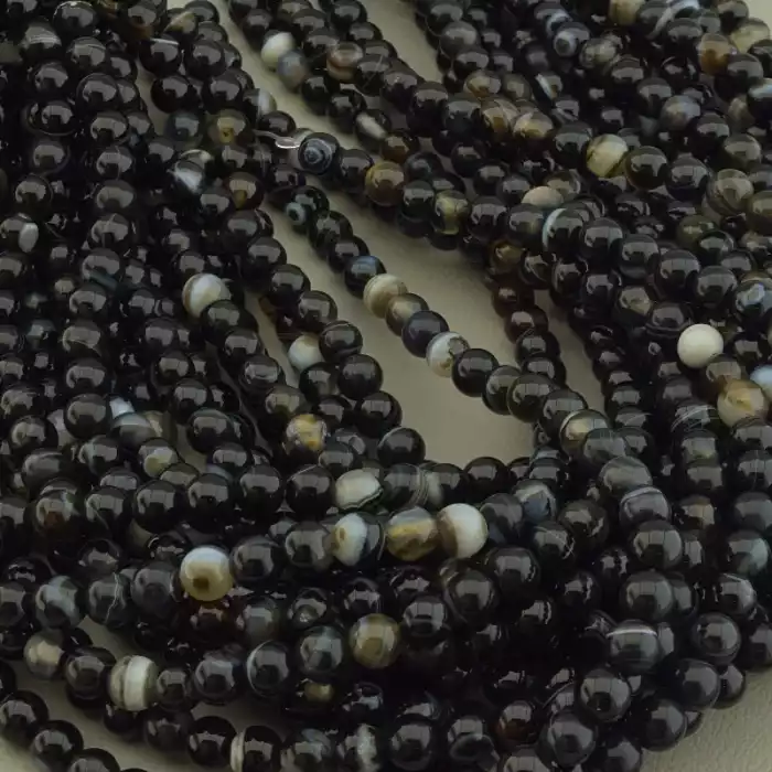 🏷️️ Намистини Агат 36 см 6.3 мм. (без застібки) F-106533